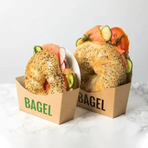 kraft printed bagel boxes
